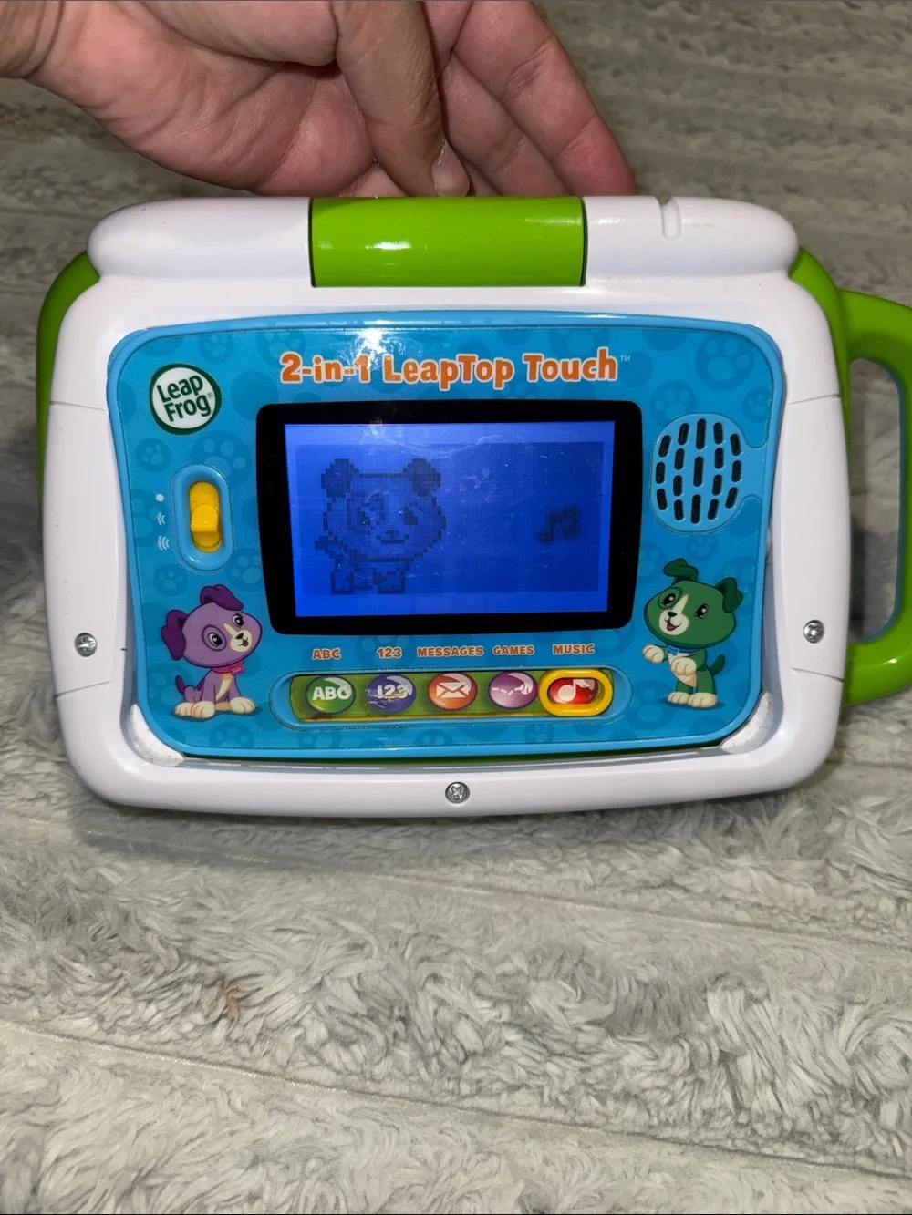 LeapFrog 2-in-1 Leaptop Touch Kids Learning Laptop - Green/Blue